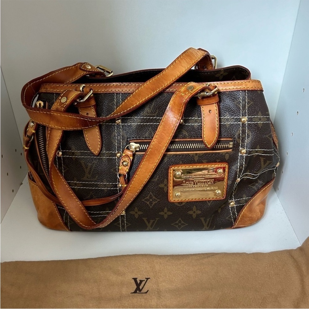 Louis Vuitton Monogram Canvas Limited Edition Riveting Bag  (Flaws)